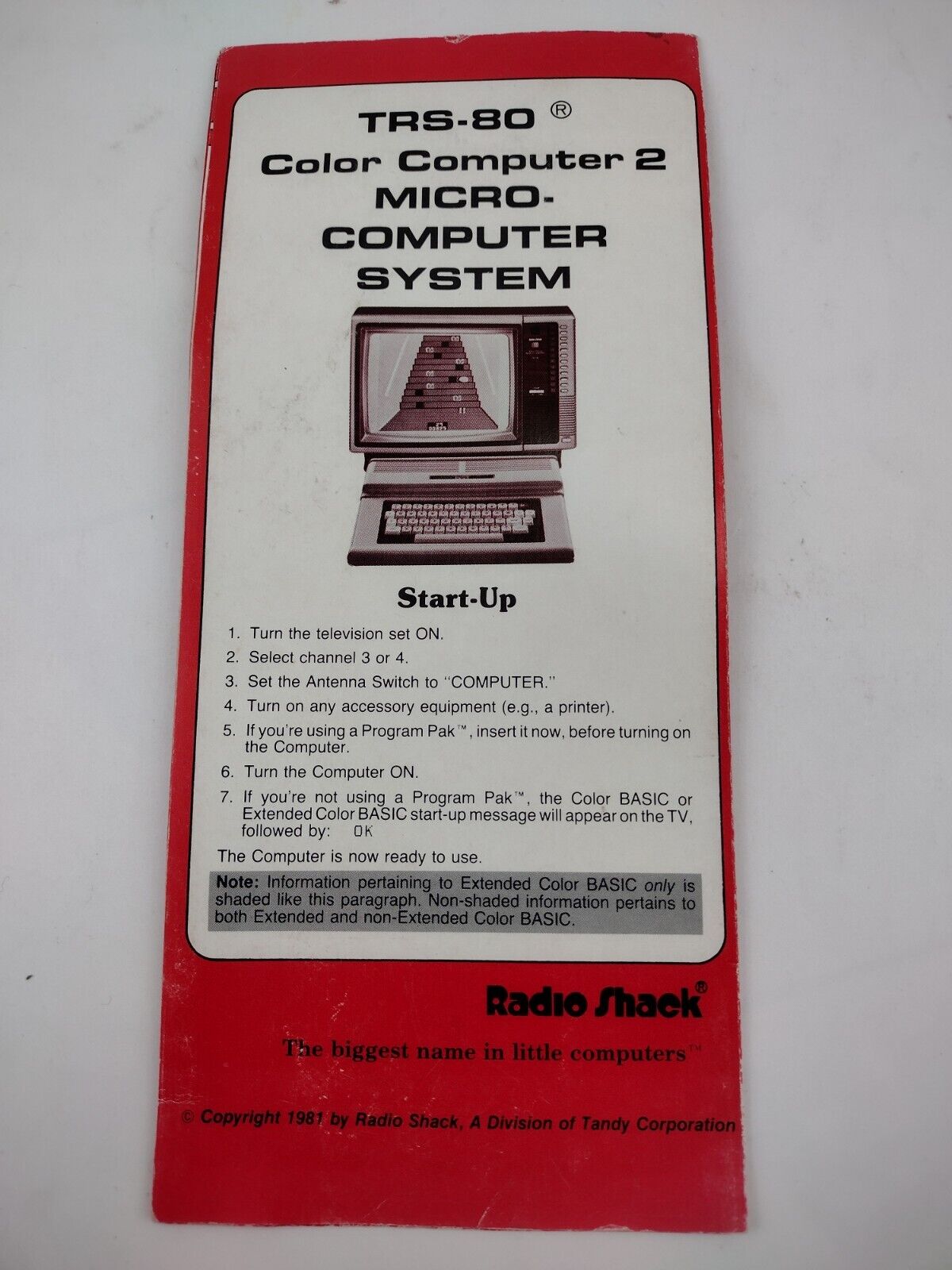 Rare Early 1980's TRS-80 Basics Flyer Original