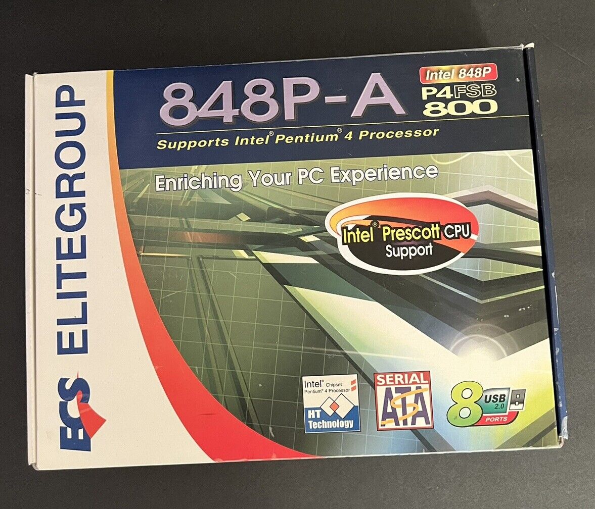 ECS 848P-A  Socket 478 Intel 848P DDR 400 ATX Motherboard