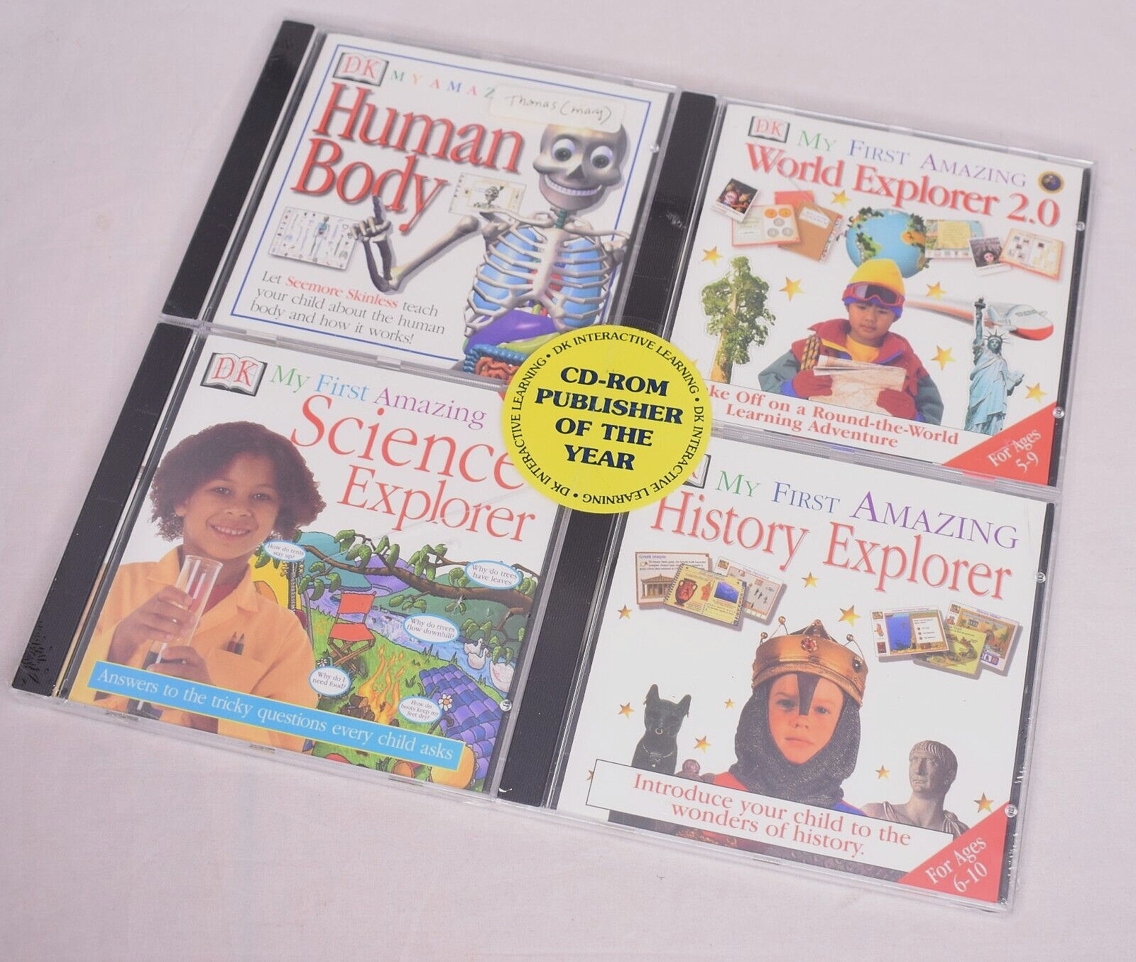 NEW Lot of 4 My First Amazing Explorer DK Interactive Learning CD-Rom (READ)