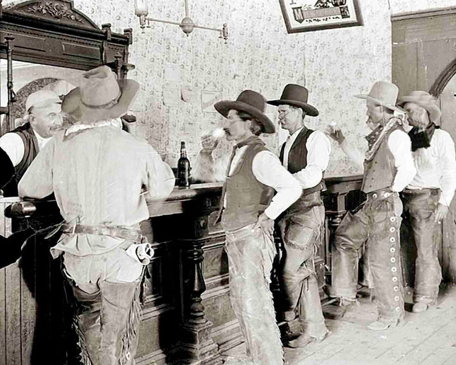 Old West Cowboy Saloon 1880s  Mousepad Computer Mouse Pad Accessory 7 x 9