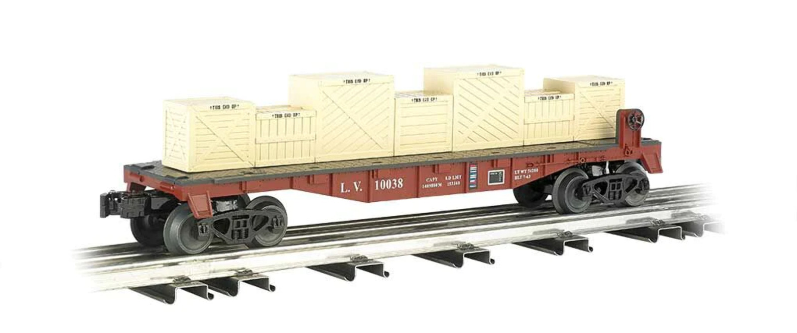 O Scale - 40\' Flatcar w/Crate Load - 3-Rail - Ready to Run - Williams(TM) -- Leh