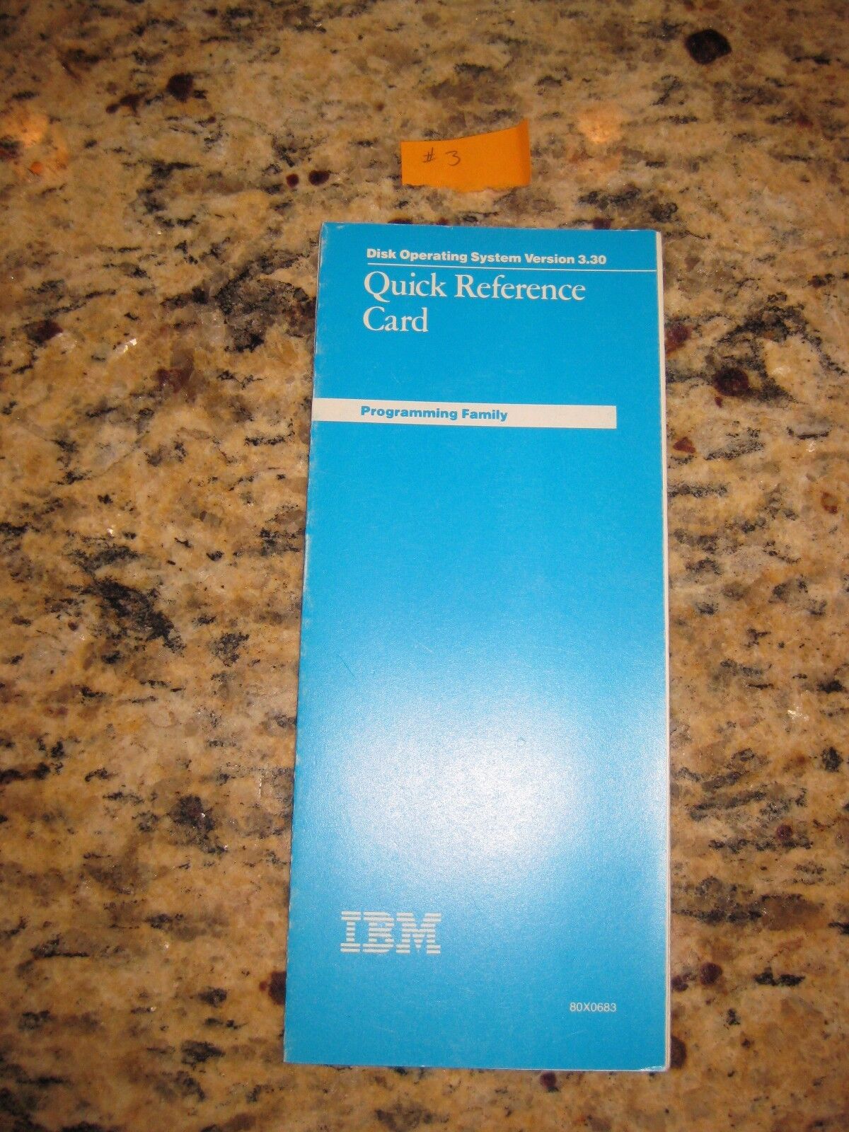 Vintage IBM Disk operating System V 3.30 Card 80X0683  #3