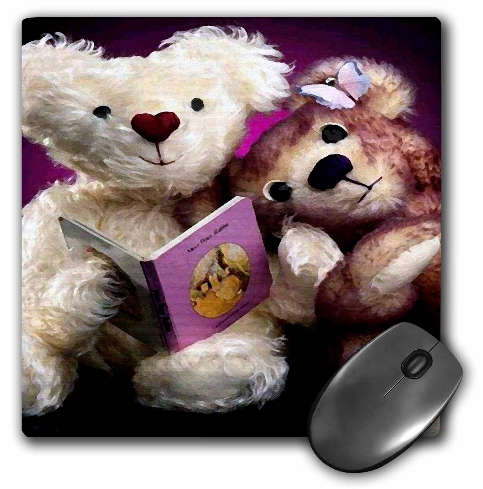 3dRose Teddy Bear reading  MousePad