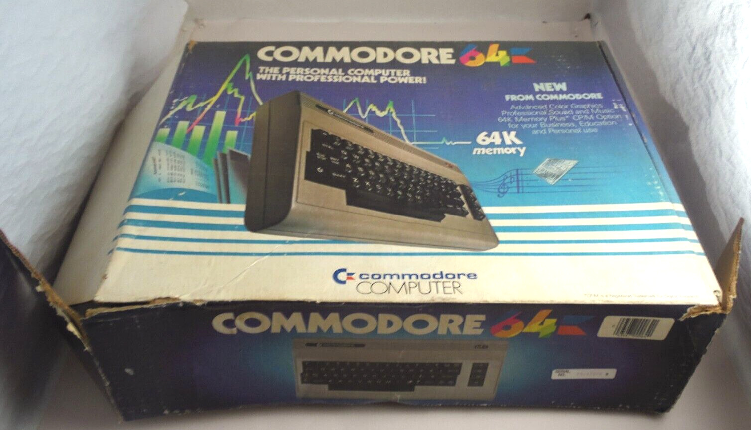 Vintage Commodore 64 Original Box with (Used Power Supply)