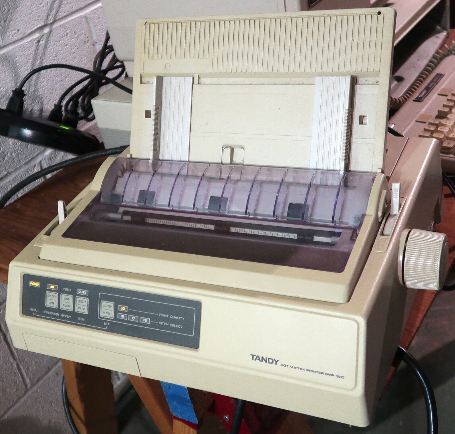 Tandy DMP 300 Dot Matrix Printer with Original Cover, Cable, Manual - VERY NICE