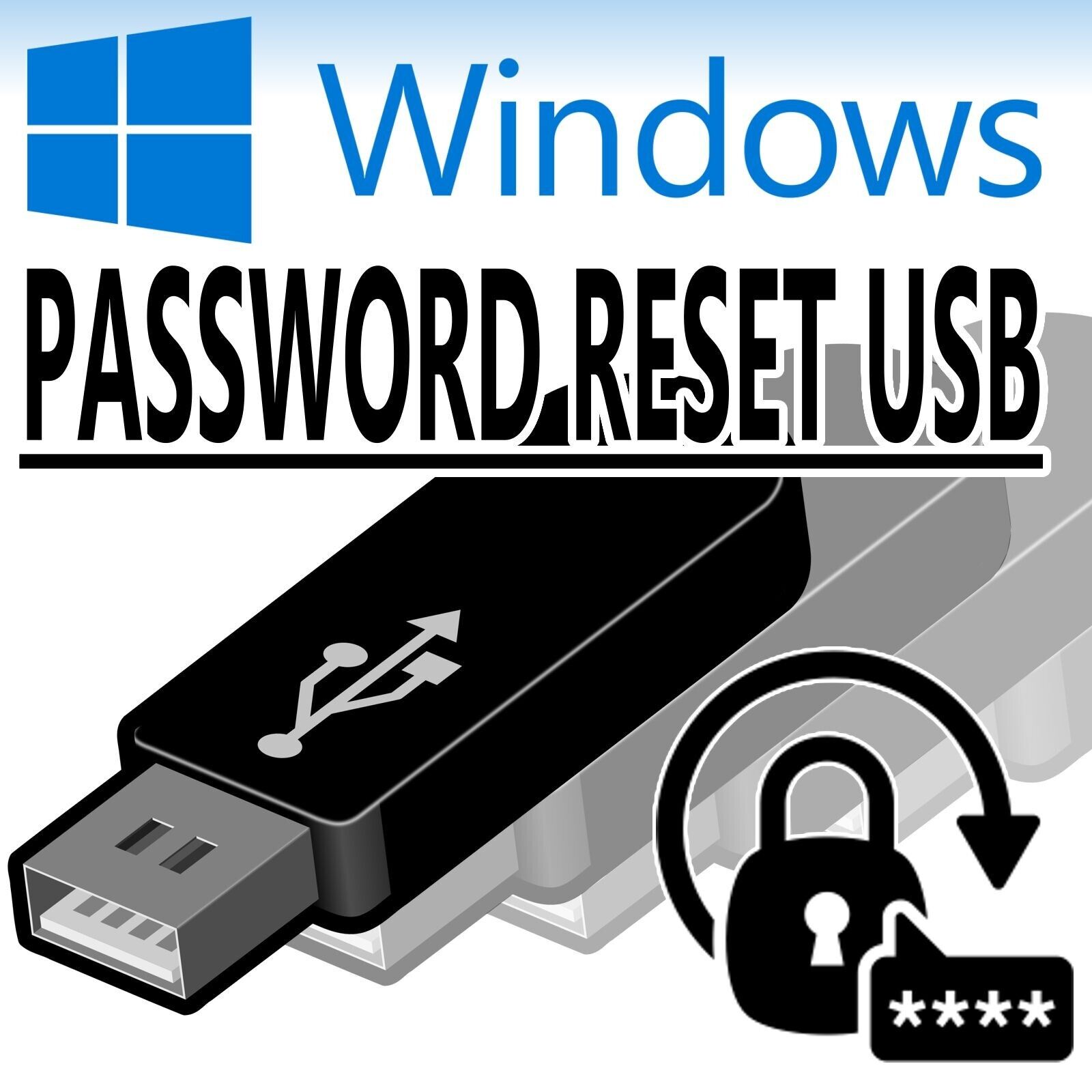 Bootable USB - Windows 10 Password Reset / Remover For Forgotten , Lost Password