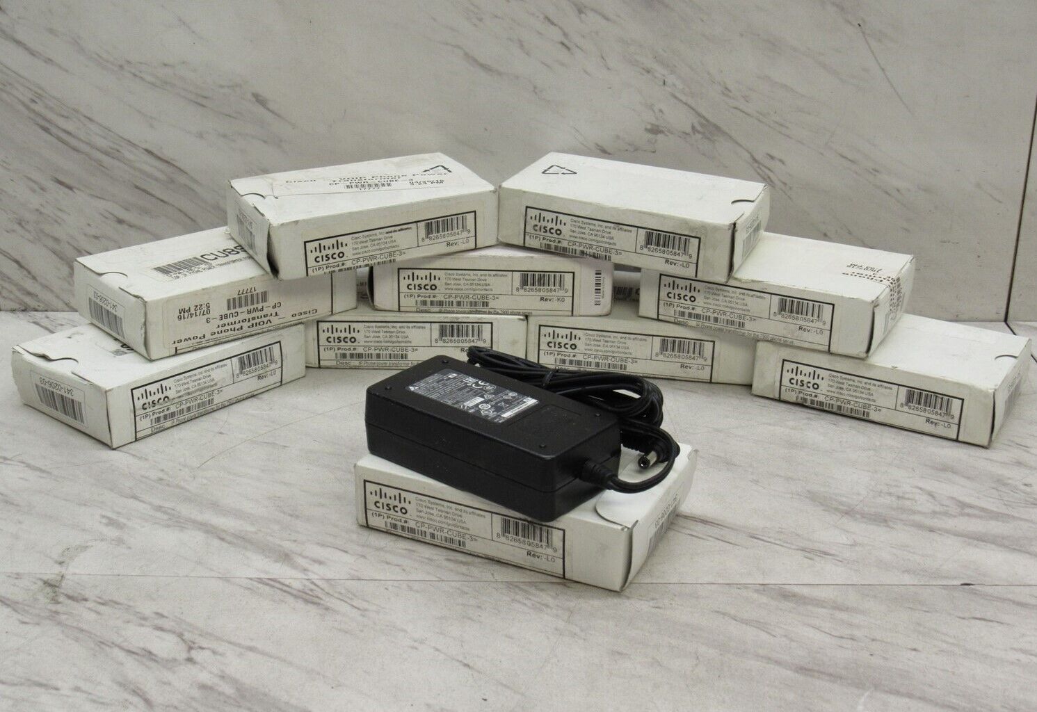 Lot of 10 NEW Genuine Cisco 341-0206-03 IP Phone AC Adapter CP-PWR-CUBE-3=