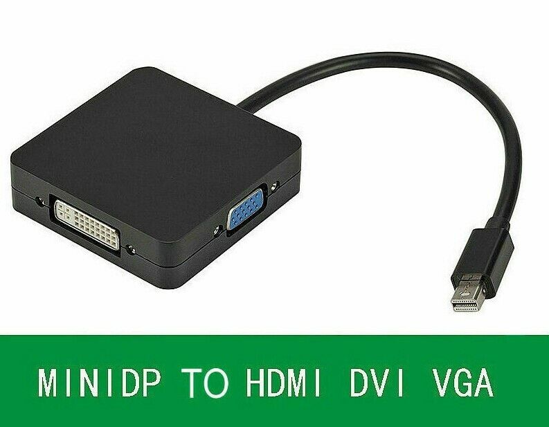 1PC 3 in1 Mini DisplayPort  Thunderbolt to DVI VGA HDMI Adapters
