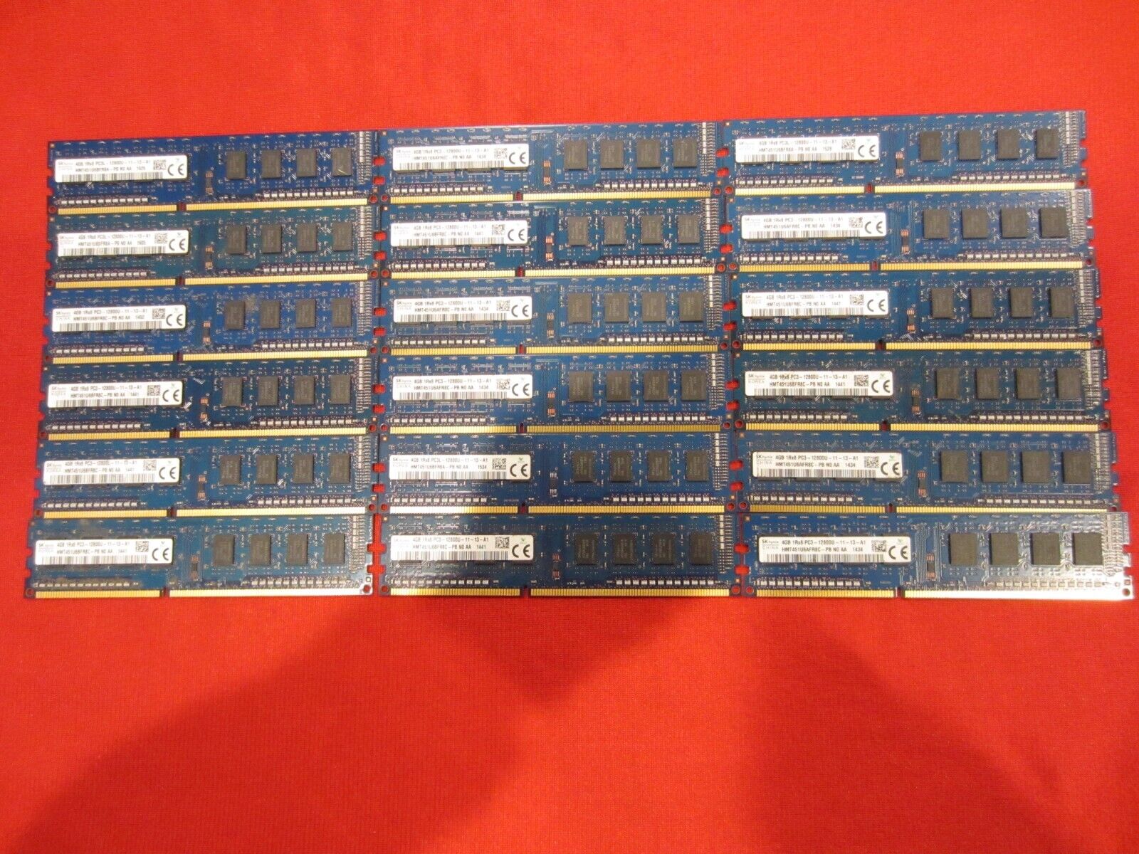 Lot of 36pcs SKhynix 4GB 1Rx8 PC3-12800U DDR3-1600Mhz Desktop Memory