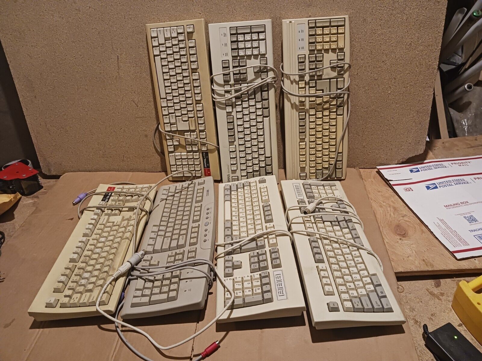 Lot of 7 Vintage Computer Desktop Keyboards Chicony KB-5911 Keytronic LT Classic