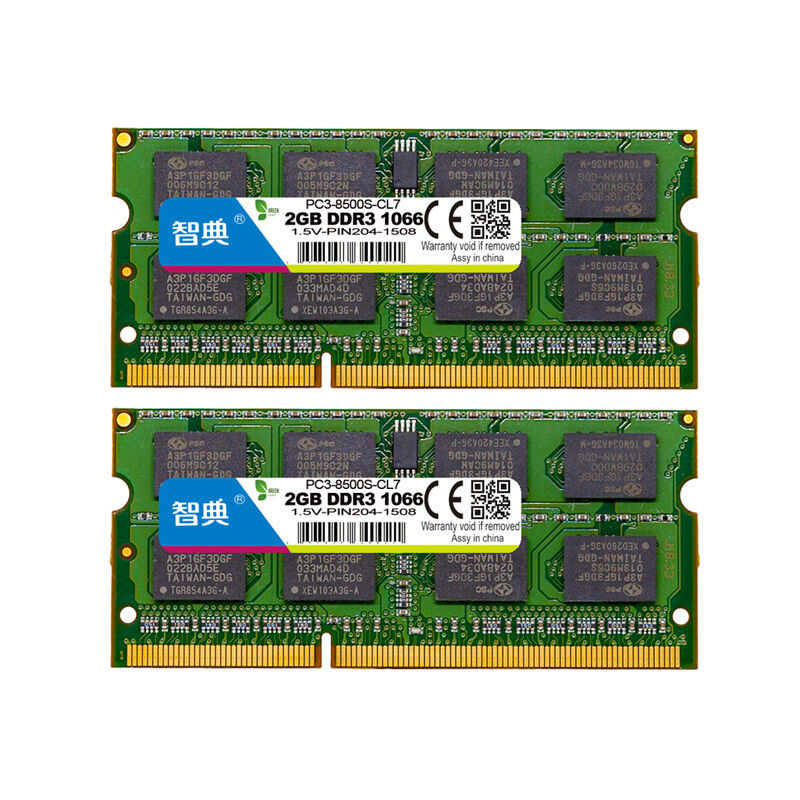 NEW 4GB Kit 2x2GB DDR3 1066 MHz PC3-8500 204Pin Sodimm Laptop Memory RAM DDR 3