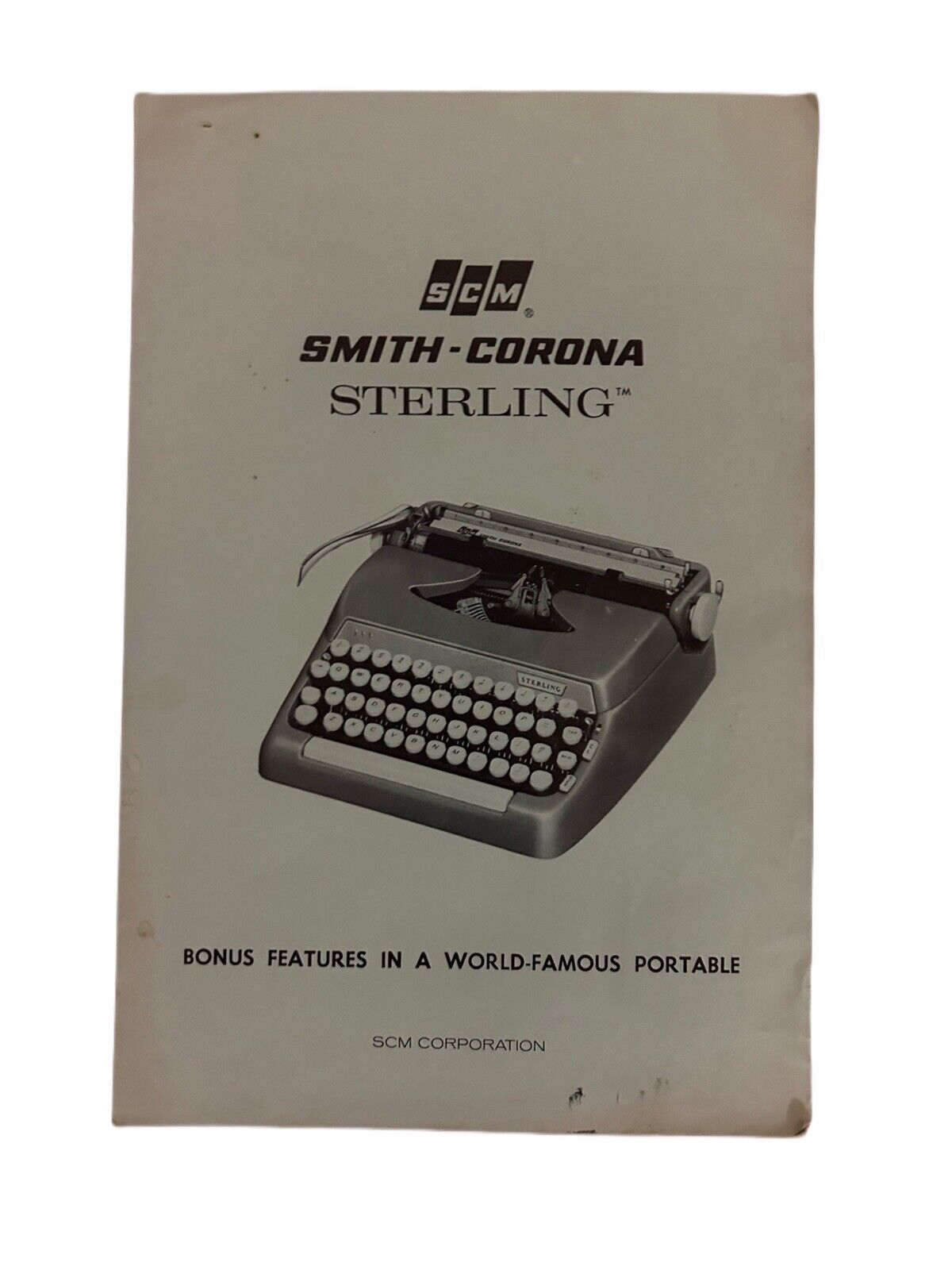 Vtg SMITH CORONA STERLING Instruction Manual User Guide Pamphlet 