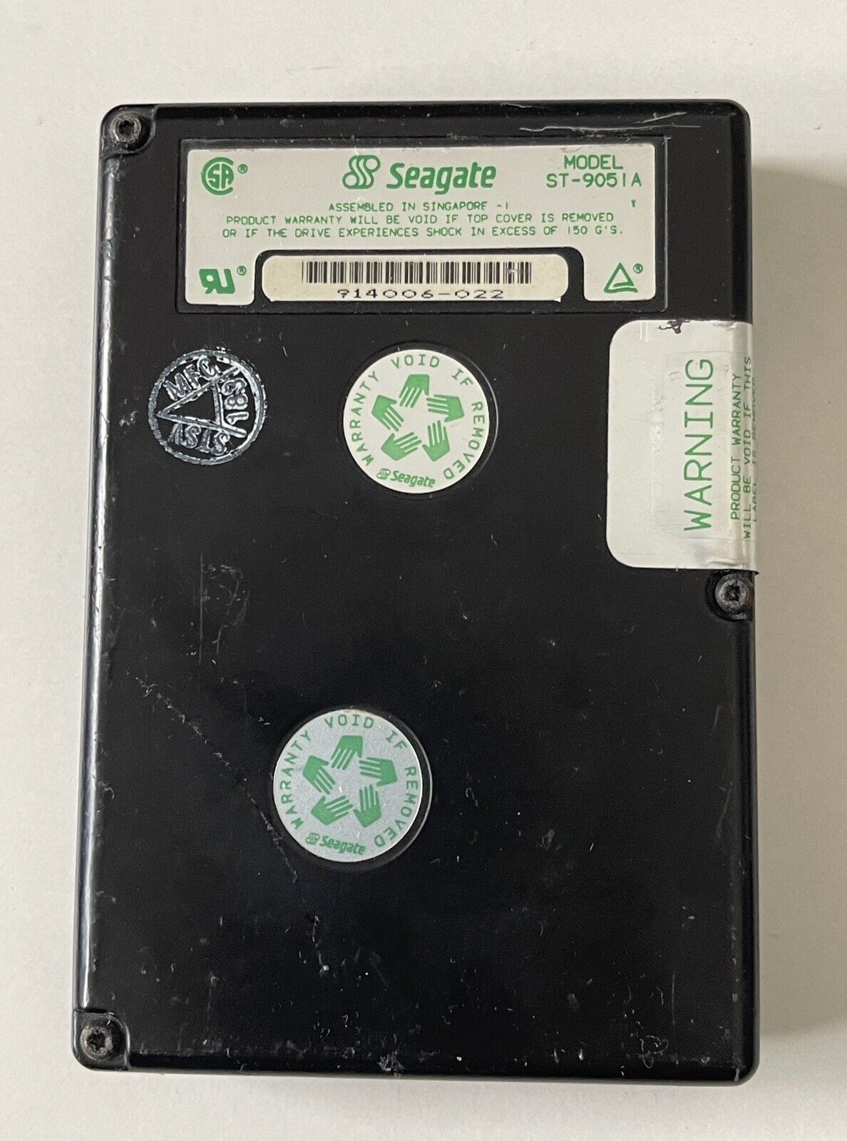 Vintage Seagate HDD  ST9051A 43MB 2.5