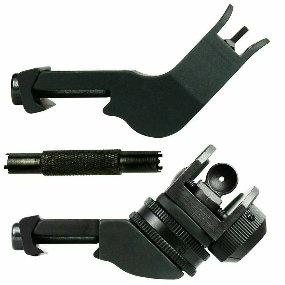 Front Rear 45 Degree Offset Rapid Transition BUIS Backup Iron Sight Set - Tool