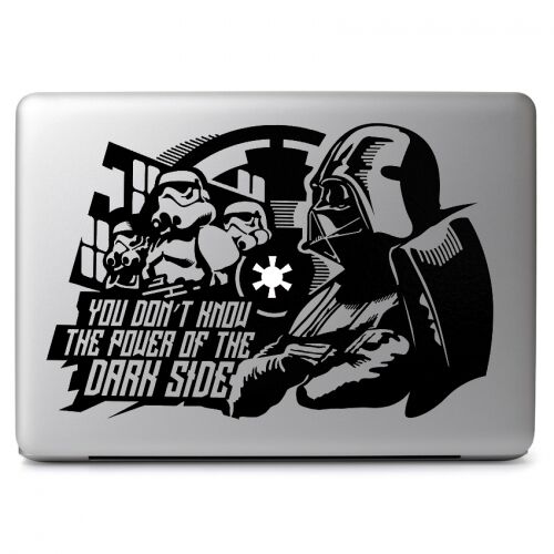 Apple Macbook Air Pro Laptop Vinyl Decal Sticker Cute Cool Fun Star Wars Graphic