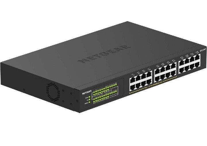 NETGEAR (GS324P100NAS) 24 Port Rack Mountable Ethernet Switch