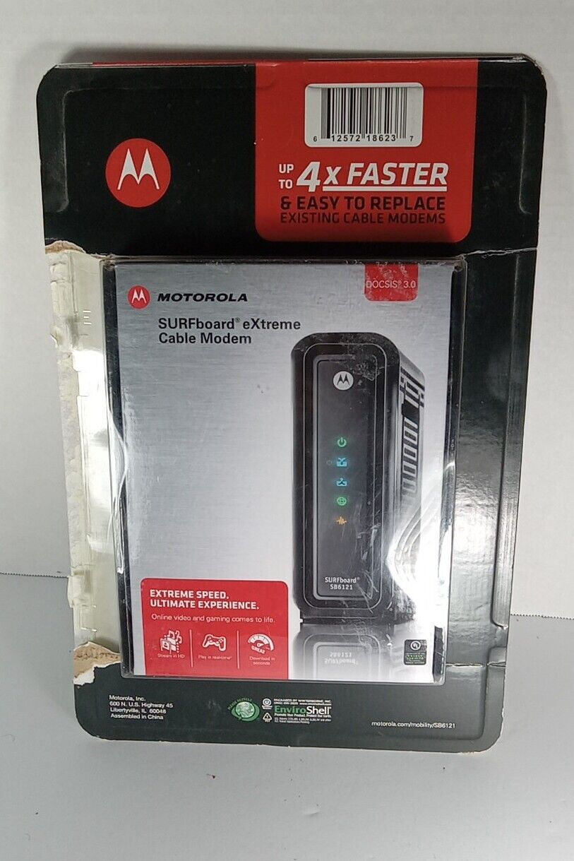 Motorola SURFboard eXtreme Cable Modem SB6121 DOCSIS 3.0 In Open Box New