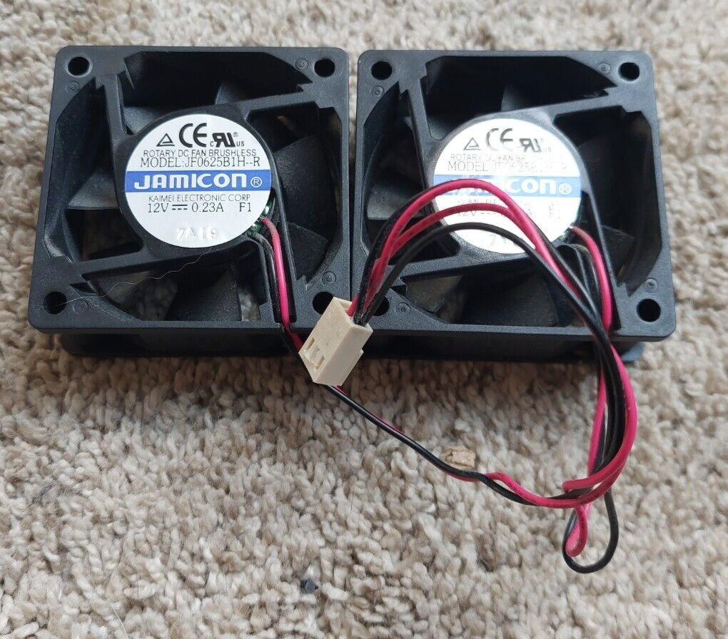 Dual cooling fans JAMICON Kaimei JF0625B1H--R 12V 0.23A 60x60x25mm Computer Case