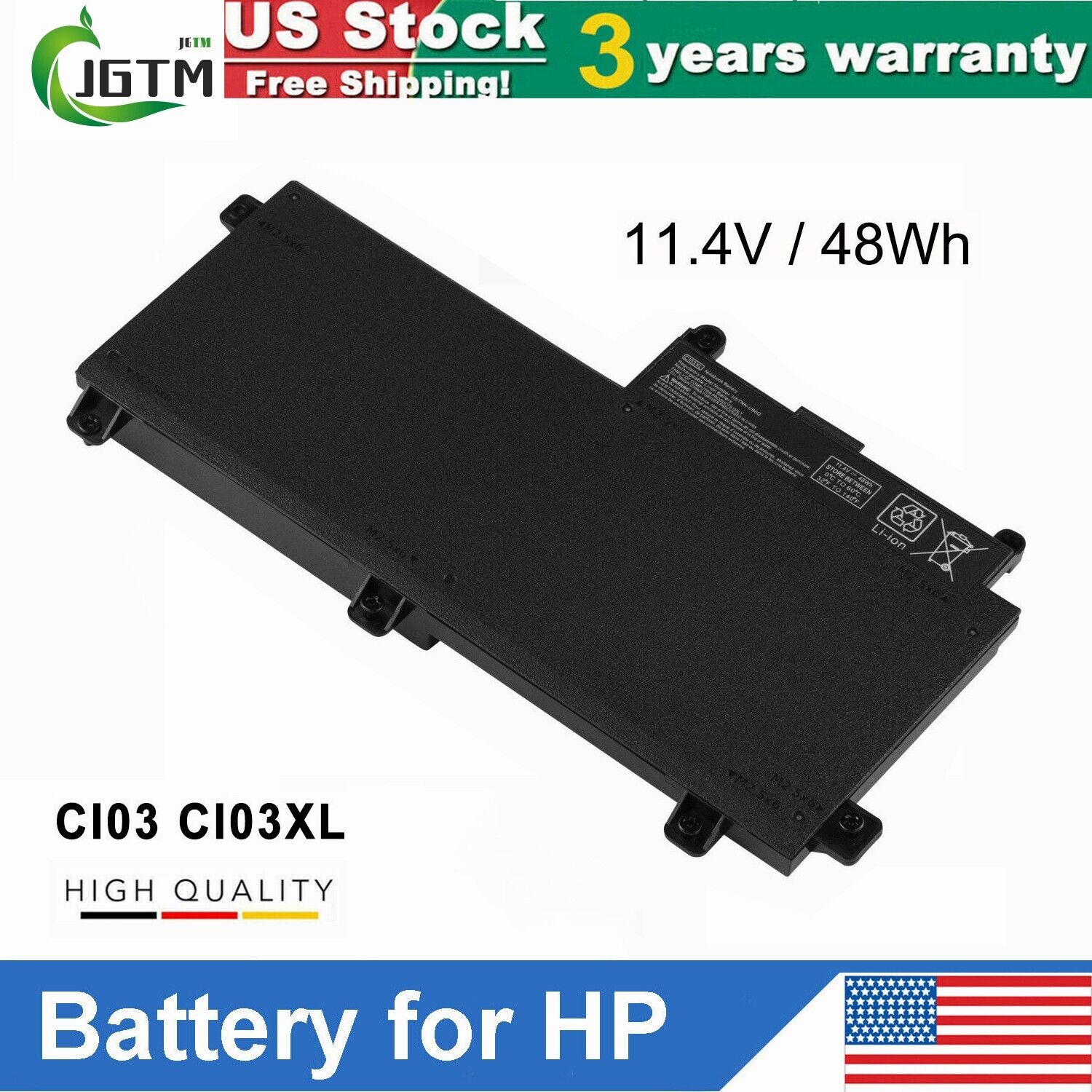 CI03XL Battery for HP ProBook 640 G2 645 G2 650 G2 655 G2 801554-001 Notebook US