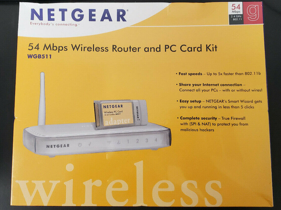 Netgear WGB511 802.11g Wireless Networking Kit NEW & SEALED
