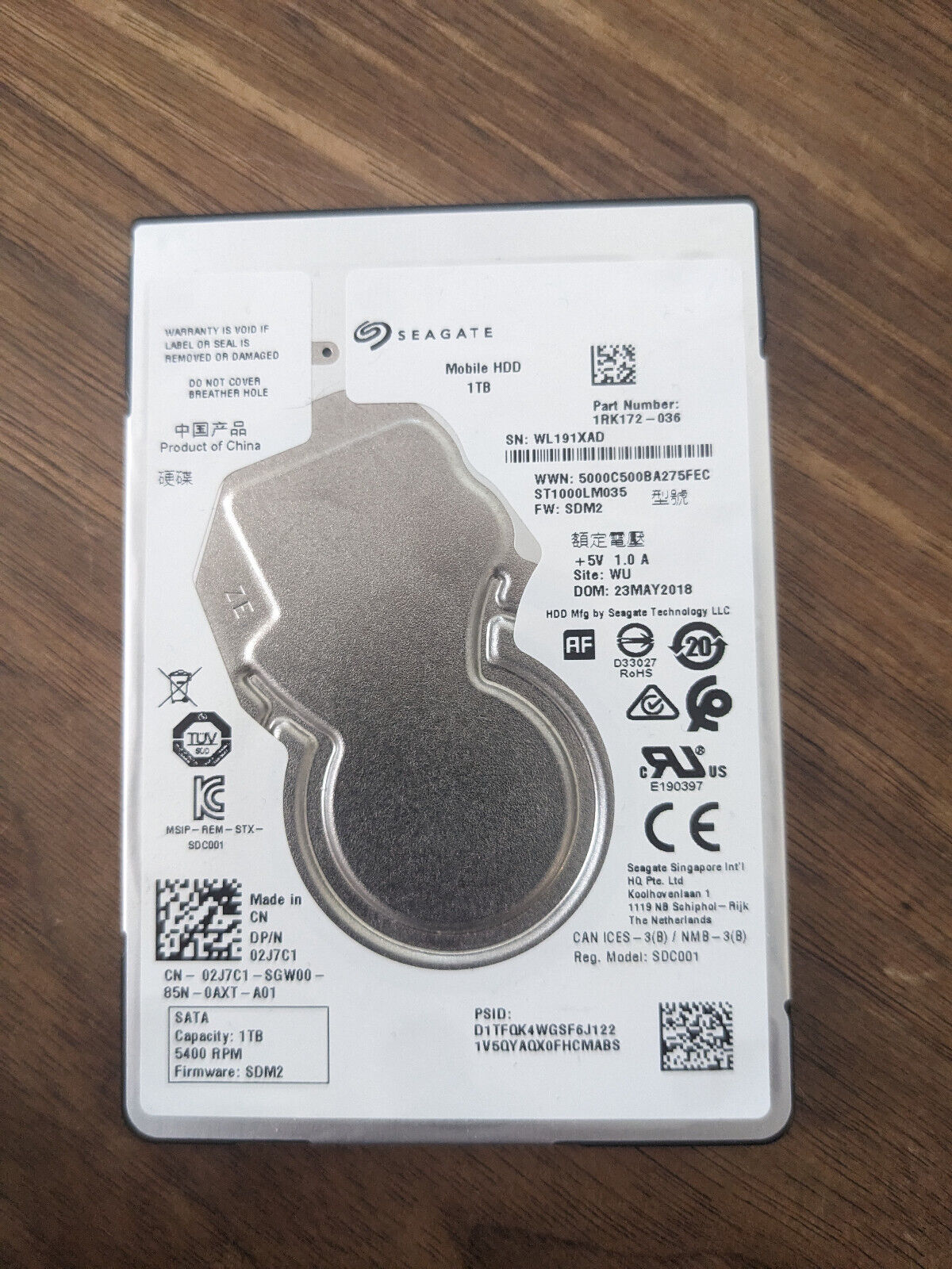 Seagate ST1000LM035 Mobile HDD 1TB 2.5\