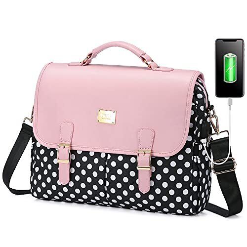 Laptop Bag for Women Large Capacity Computer Bags Cute Shoulder Messenger Bag