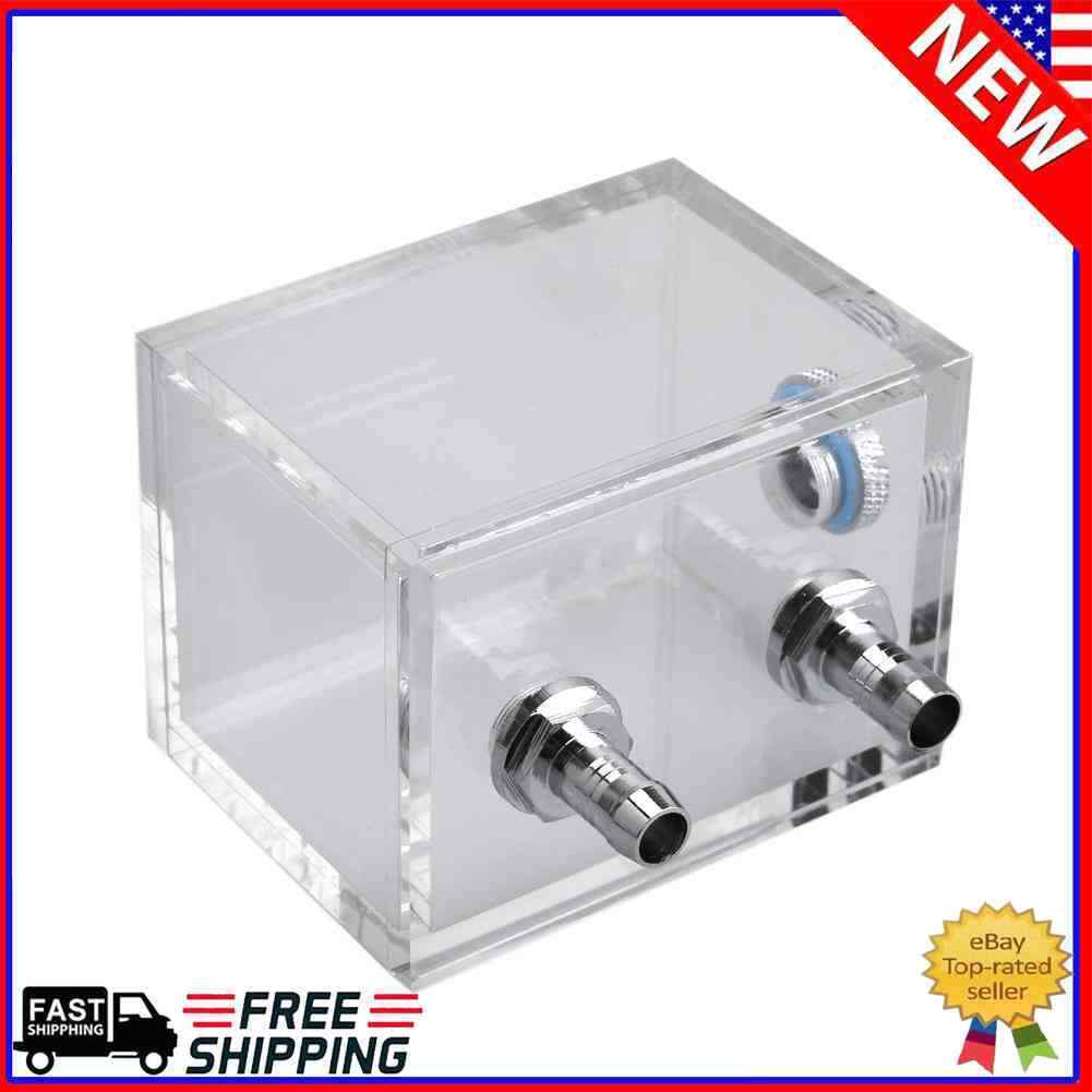 200Ml G1/4 Water Tank for PC Water Cooling System w/ Fittings Blcok Reservoir