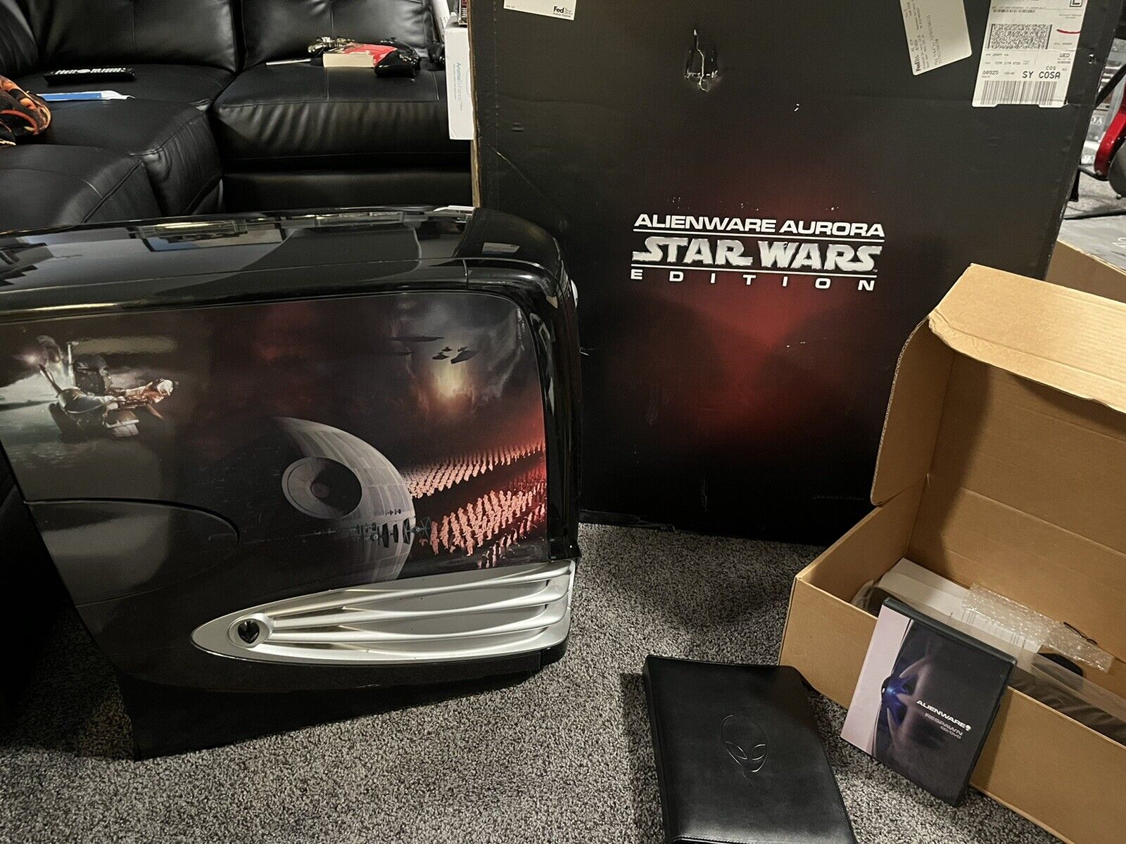 RARE STAR WARS Dark Side Vader Boba Fett Vintage Alienware Desktop Computer