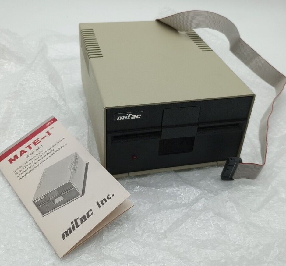 Mitac Mate-1 Model AD-1 FLoppy Disk Drive For Apple ll lle Extra Rare Vintage 