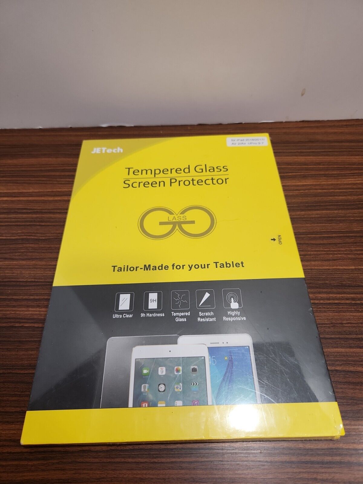 JETech One Touch Screen Protector for iPad 2017/2018 Air 2/Air 1/Pro 9.7