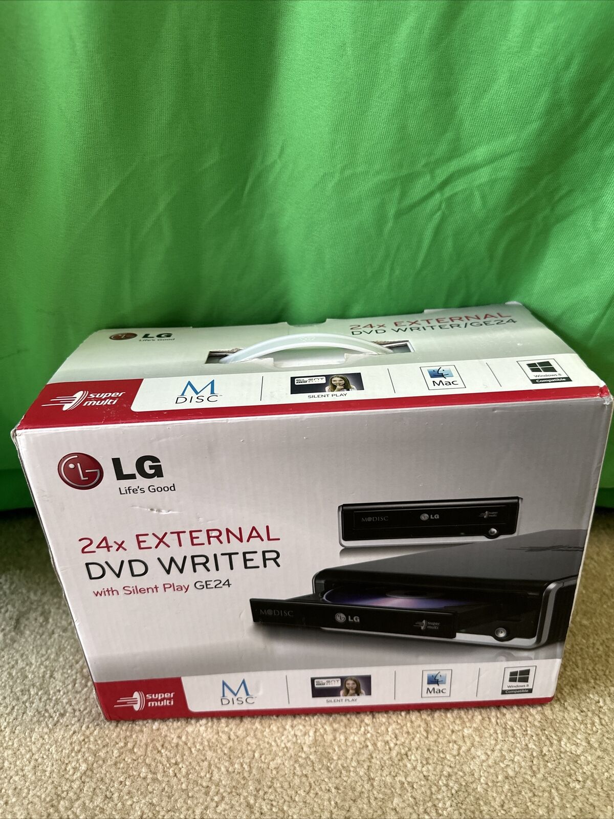 LG 24X External Super Multi M-Disc DVD Writer With Silent Play GE24 *NEW*