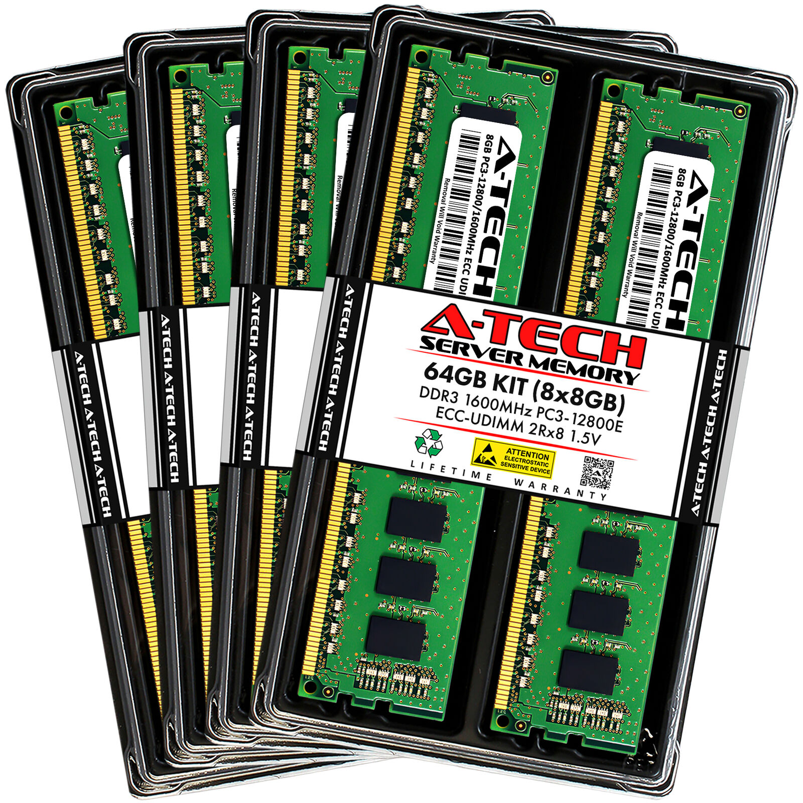 64GB 8x 8GB PC3-12800E ECC UDIMM Supermicro X9SCL-F Memory RAM