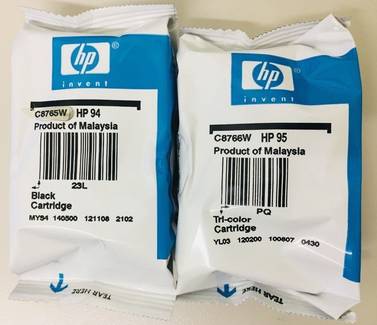 HP Genuine 94 95 B/C Cartridges In Original HP Deskjet 460,6840,9800