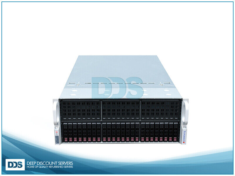 Supermicro 4U AI/HPC 8xGPU Server 24SFF 2.2Ghz 28-C 4xRTX2080Ti 192GB 100G NIC