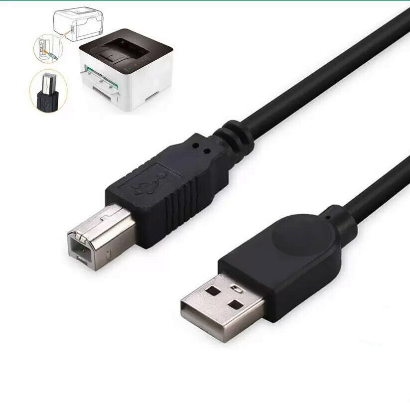 1.5m 6ft USB 2.0 Data Cable Adapter HP/Canon/Epson Printer Scanner