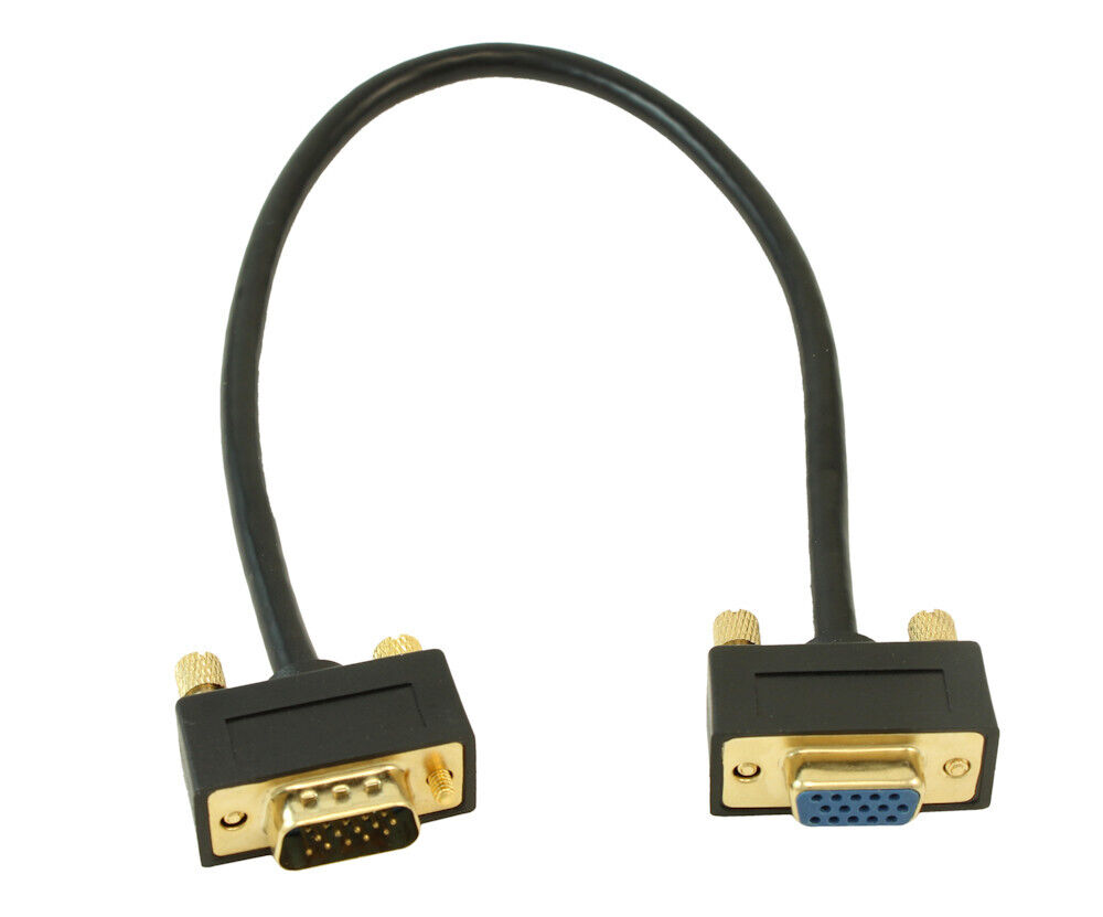 1ft Premium VGA EXTENSION M/F Ultra Thin Cable Gold Plated