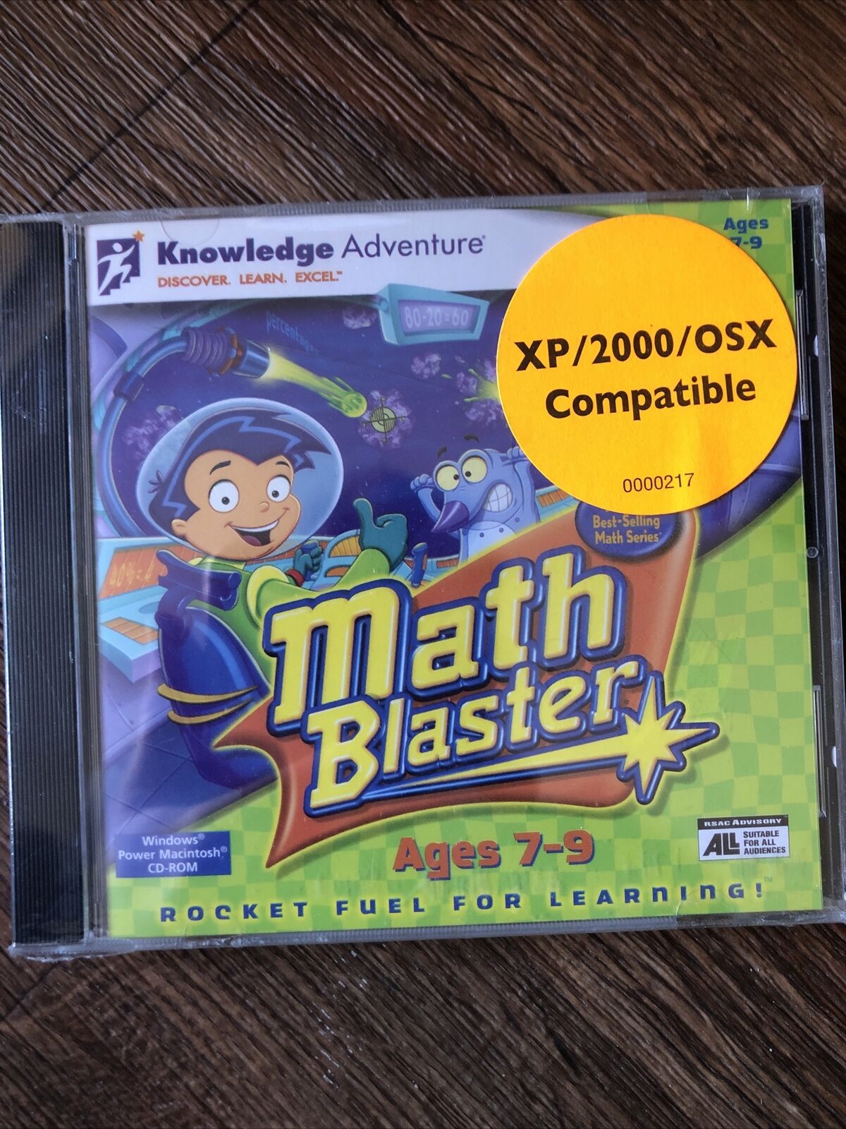 Math Blaster For 2nd Grade PC MAC CD kids learn problems fractions game Sealed