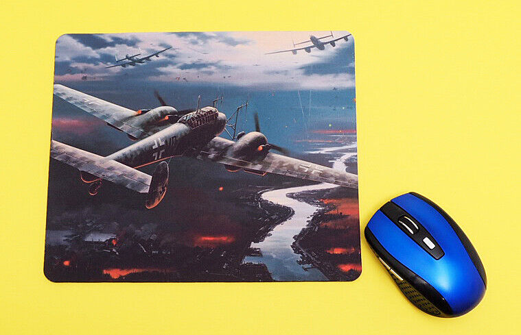 World War Two Bomber PLANE  German Bomber MOUSE PAD  Computer  Home Office Decor