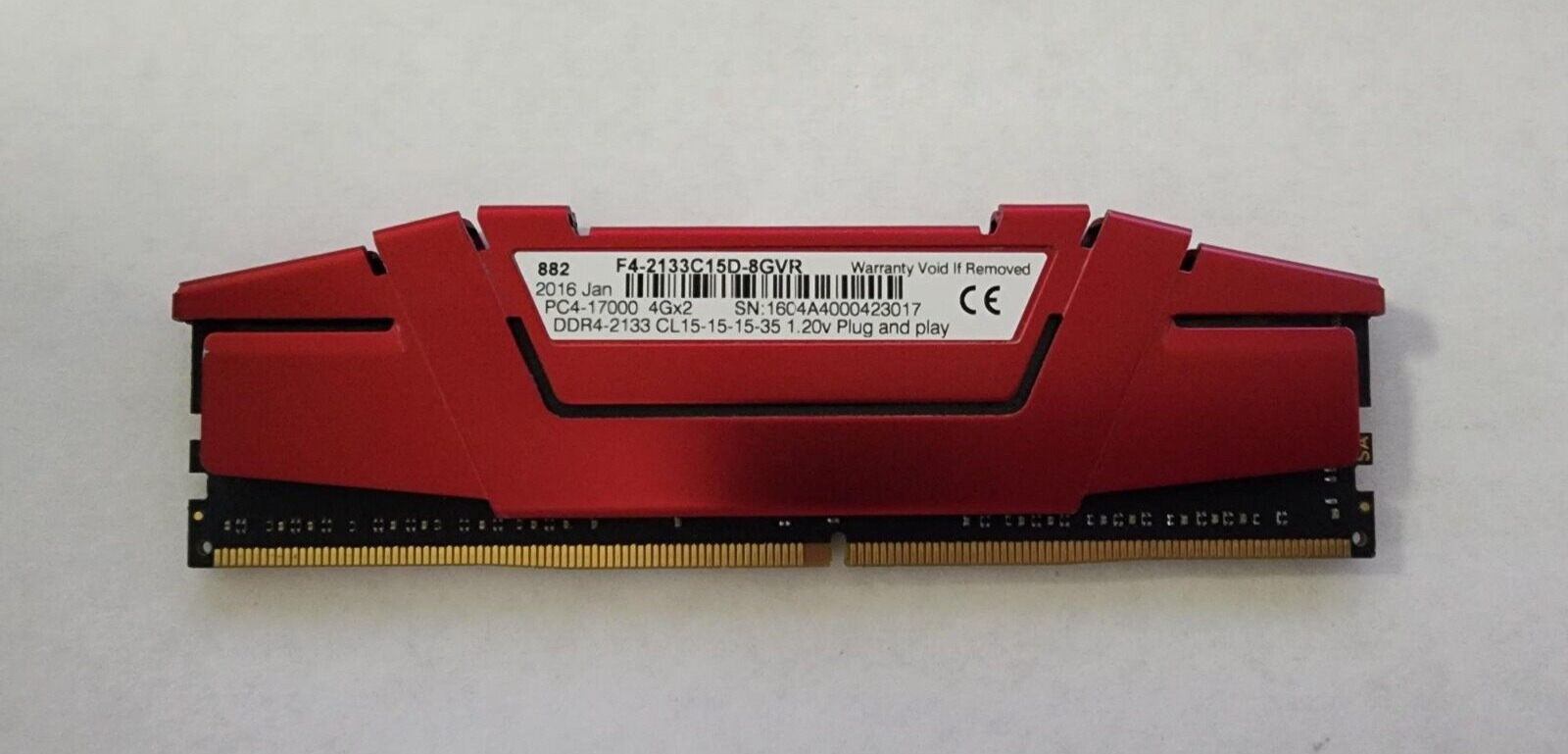 G. SKILL RIPJAWS V 4GB DDR4-2133MHz PC4-17000 1.2V SDRAM F4-2133C15D-8GVR