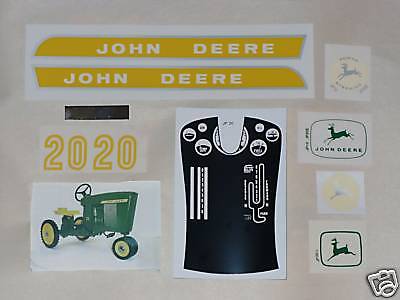 DECAL SET 20 Series John Deere Toy Pedal Tractor 3020-4020 Type Adhesive Backed