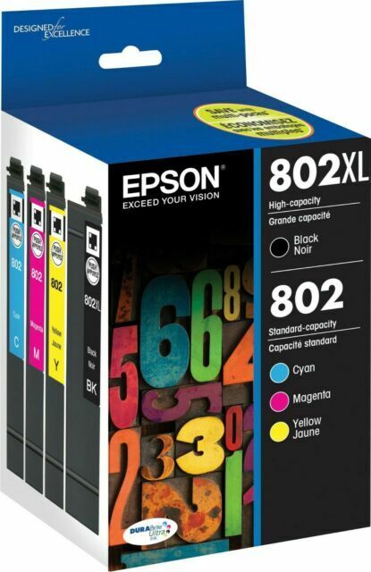 🔥NEW Epson T802XL-BCS DURABrite Ultra Black High Capacity Color Combo Pack🔥