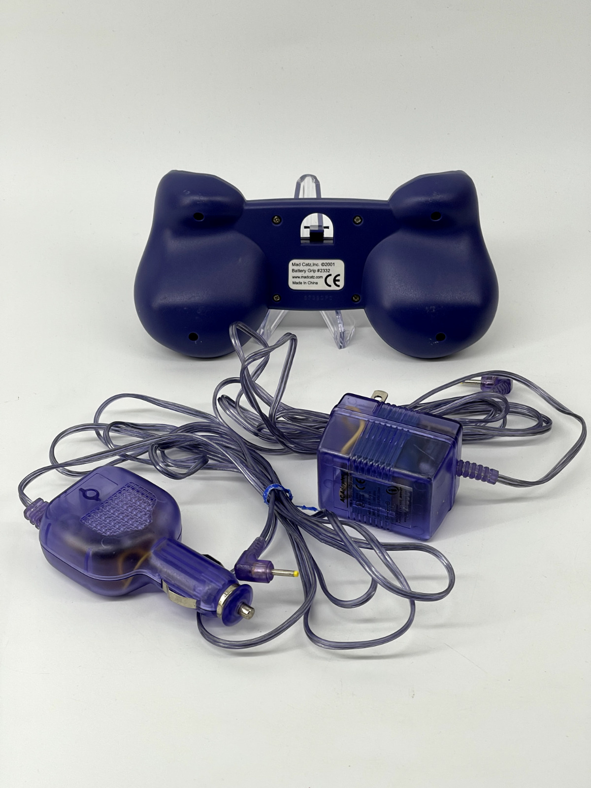 MAD CATZ Grip Stick Nintendo Game Boy Advance Power Adapter + Car Charger Purple