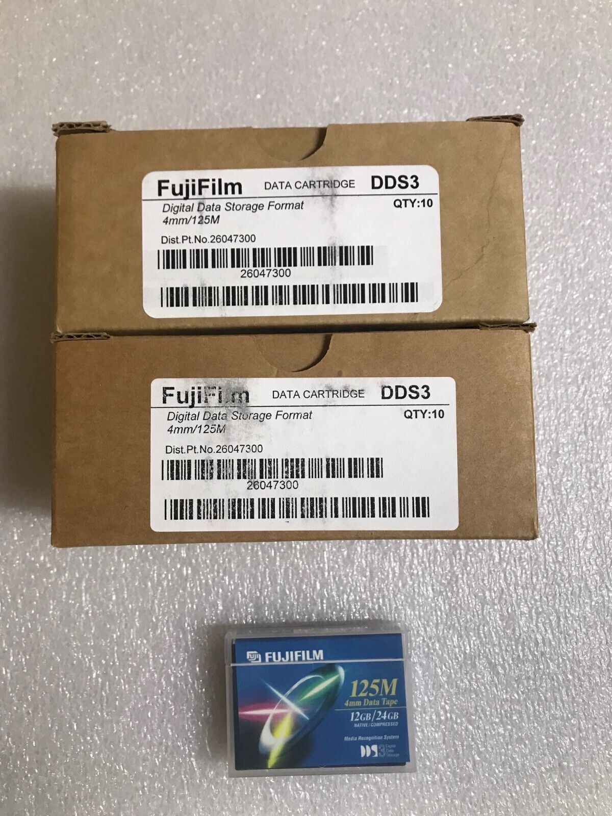 26047300 Lot of 20 New FujiFilm DDS-3 DAT 125M 4mm 12/24GB tape Data Cartridges