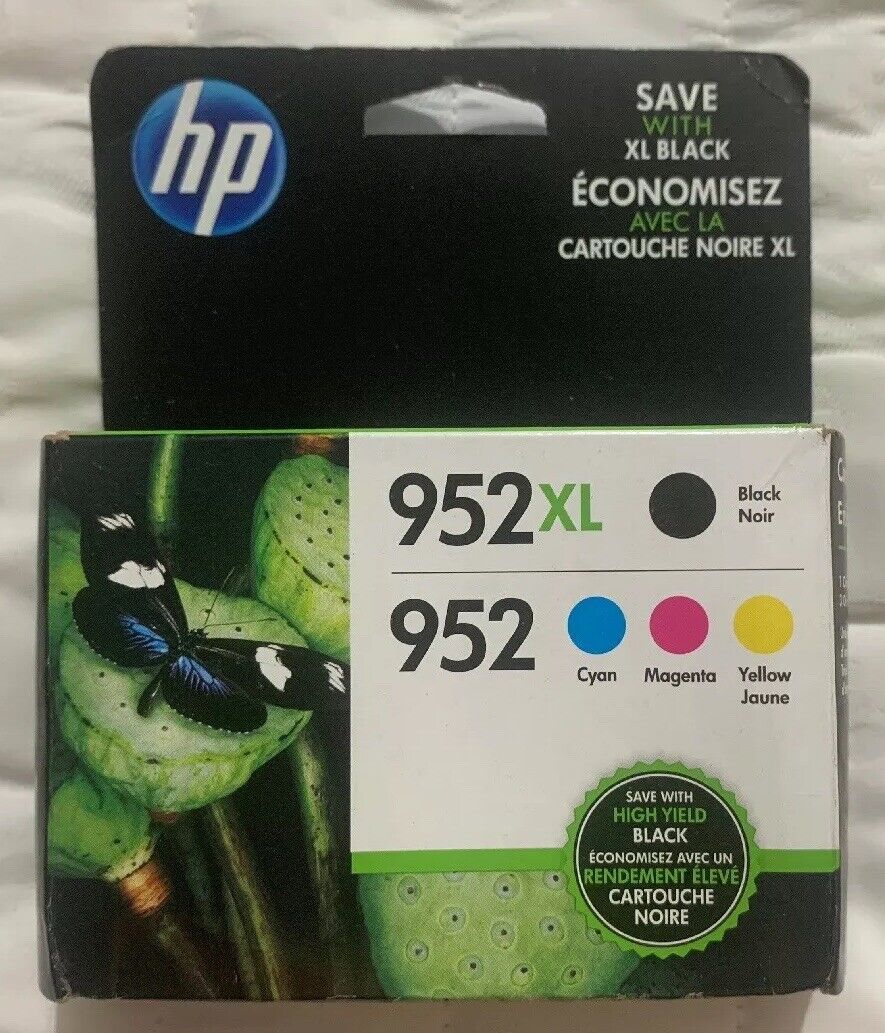 HP 952XL/952 Multi-Color Ink Cartridge Set N9K28AN F6U19AN N9K27AN Exp 2025+