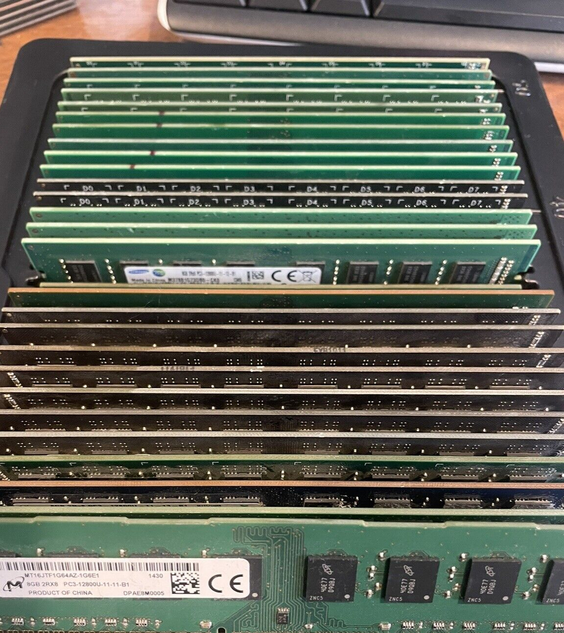 Lot of 31 -  8GB PC3/PC3L DDR3 Desktop Ram - Mixed brands and MOSTLY 12800
