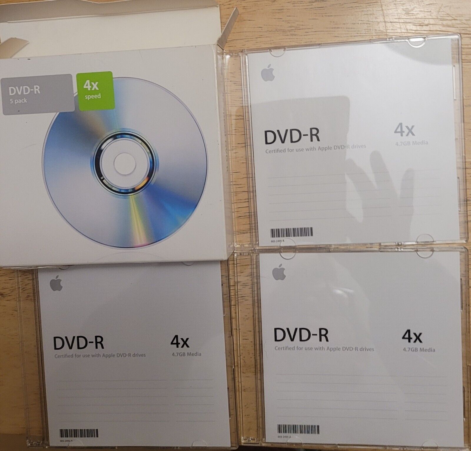 Vintage Apple DVD-R 4.7GB 2-Pack M8405ZM/A 2002 New 4x speed Certified Apple