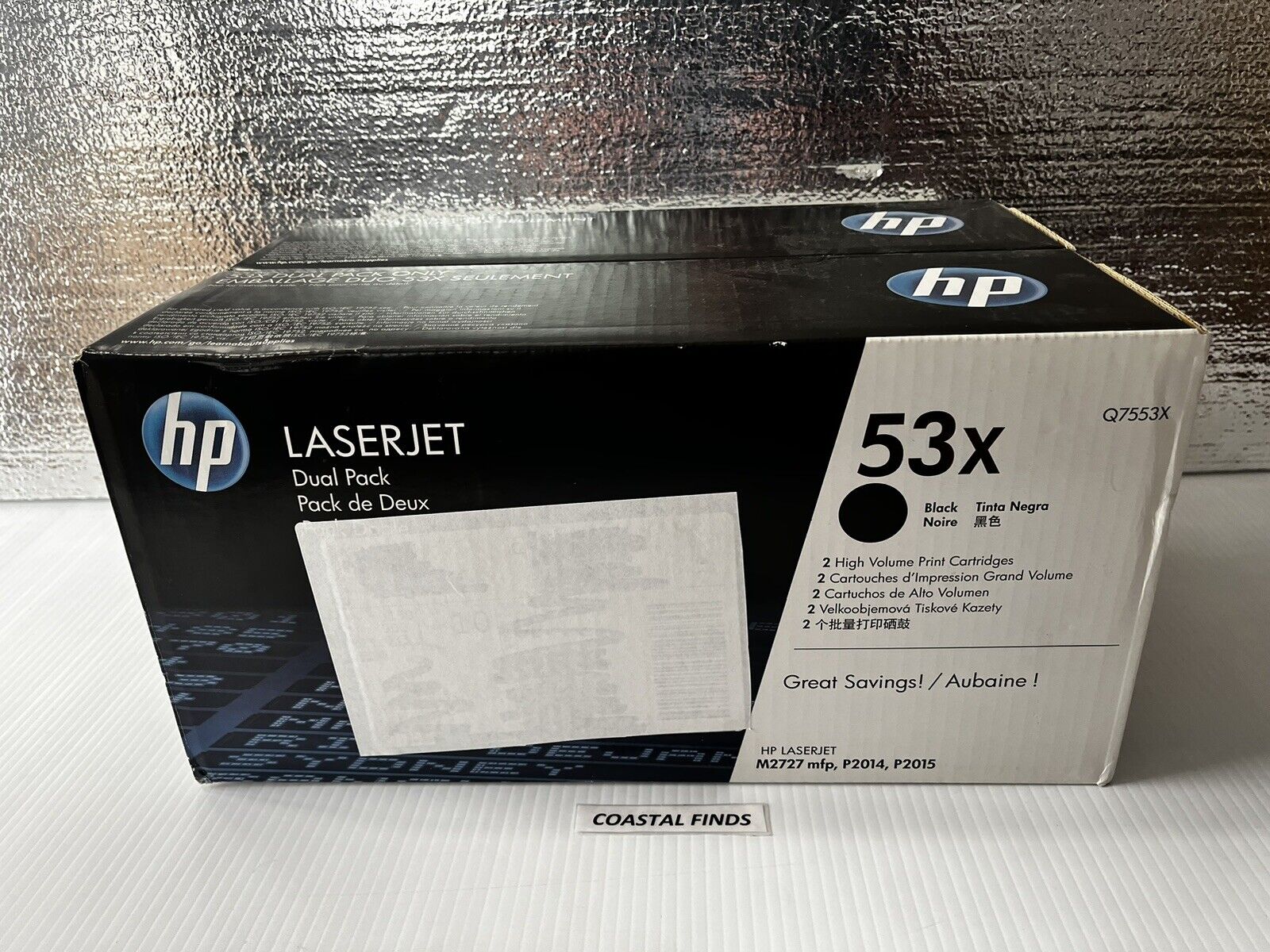 HP 53X Black Toner Cartridge HIGH VOLUME Q7553X DUAL PACK OEM NEW Genuine Sealed