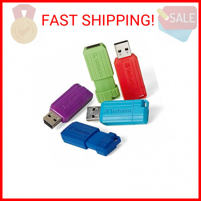 Verbatim 32GB Pinstripe Retractable USB 2.0 Flash Thumb Drive with Microban Anti