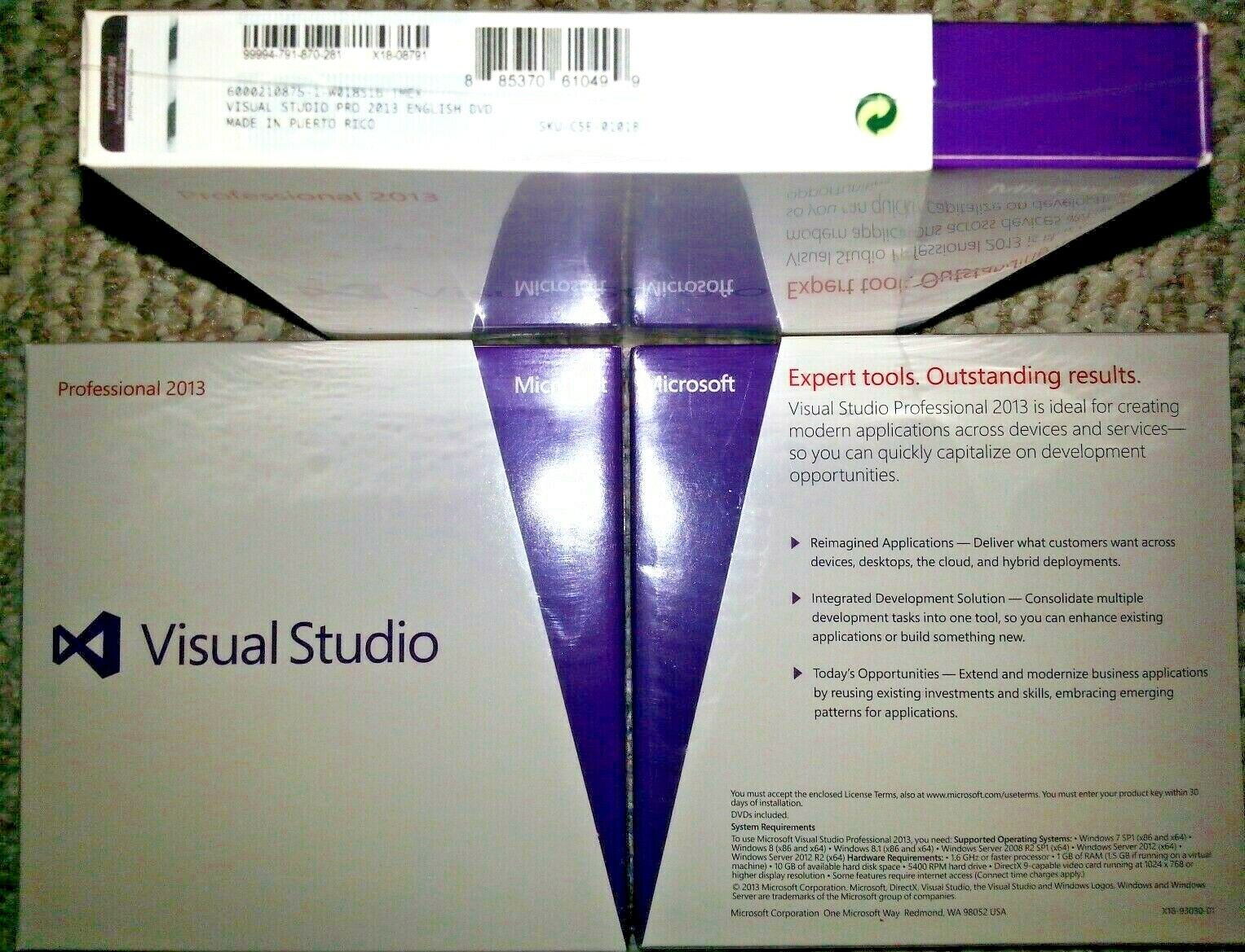 Microsoft Visual Studio Professional 2013, SKU C5E-01018, Full Retail,Sealed Box