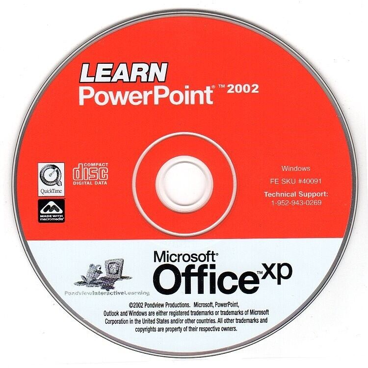 Learn Microsoft PowerPoint 2002 (PC-CD-ROM, 2002) for Windows - NEW CD in SLEEVE